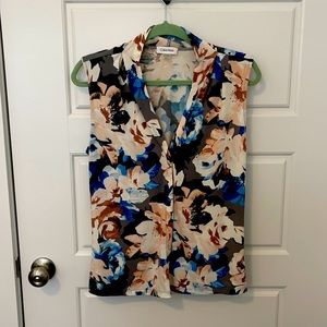 Calvin Klein sleeveless floral top